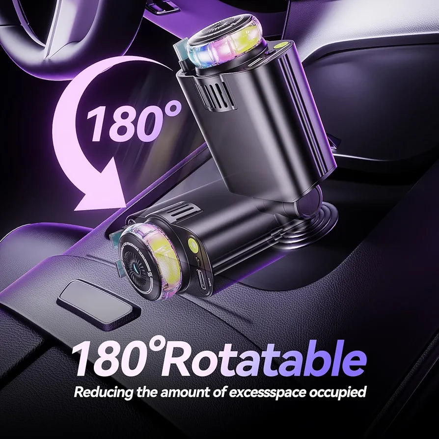 5 in 1 Star Light Car Charger with Aromatherapy                     شاحن سيارة 5 في 1 بإضاءة النجوم مع العلاج العطري