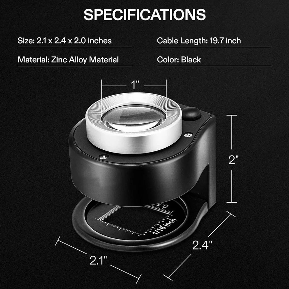 30X Illuminated Desktop Loupe