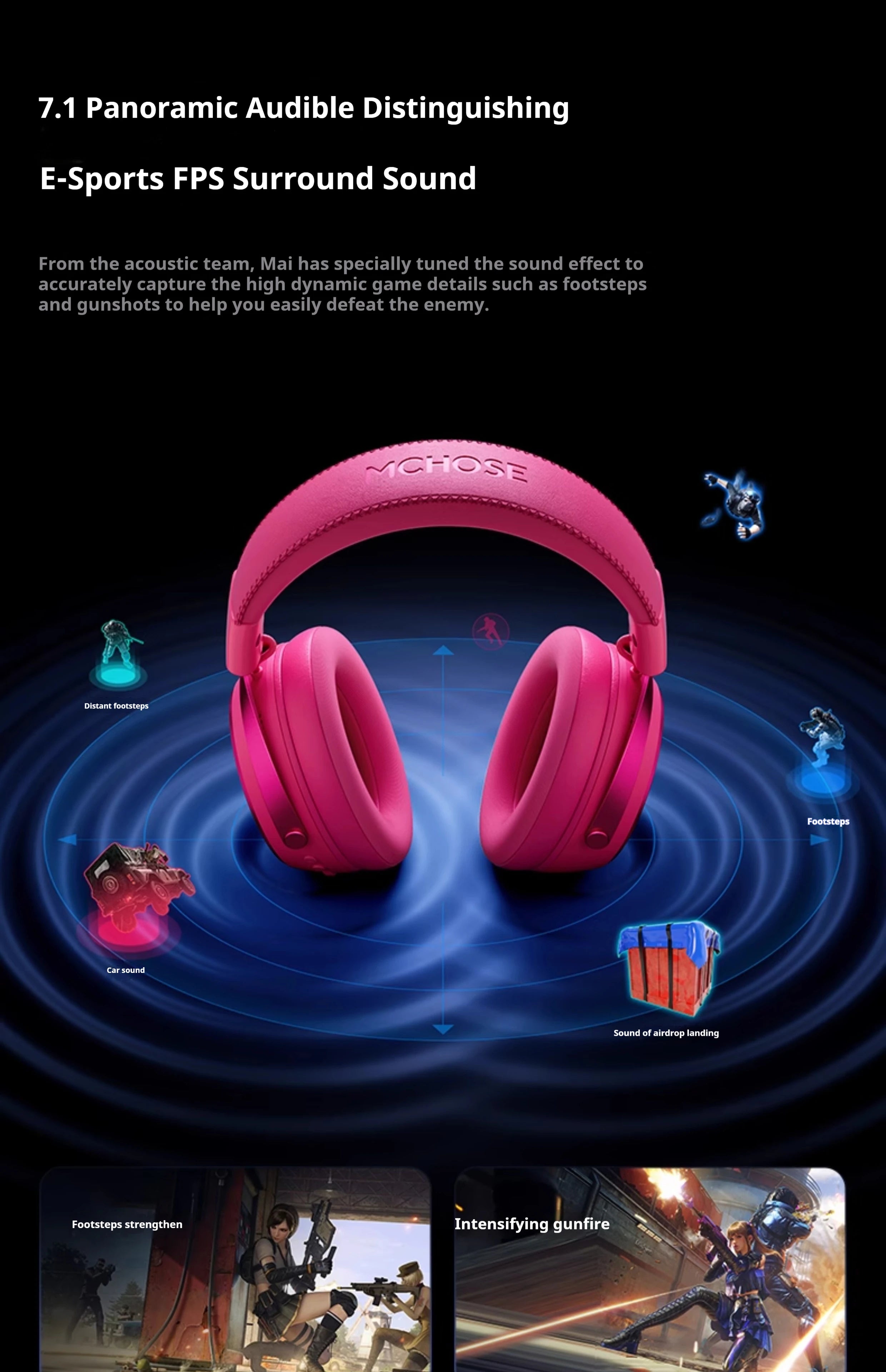Mchose X9 3-Mode Gaming Headset
