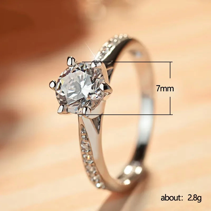 sic Six-Claw Silver Solitaire