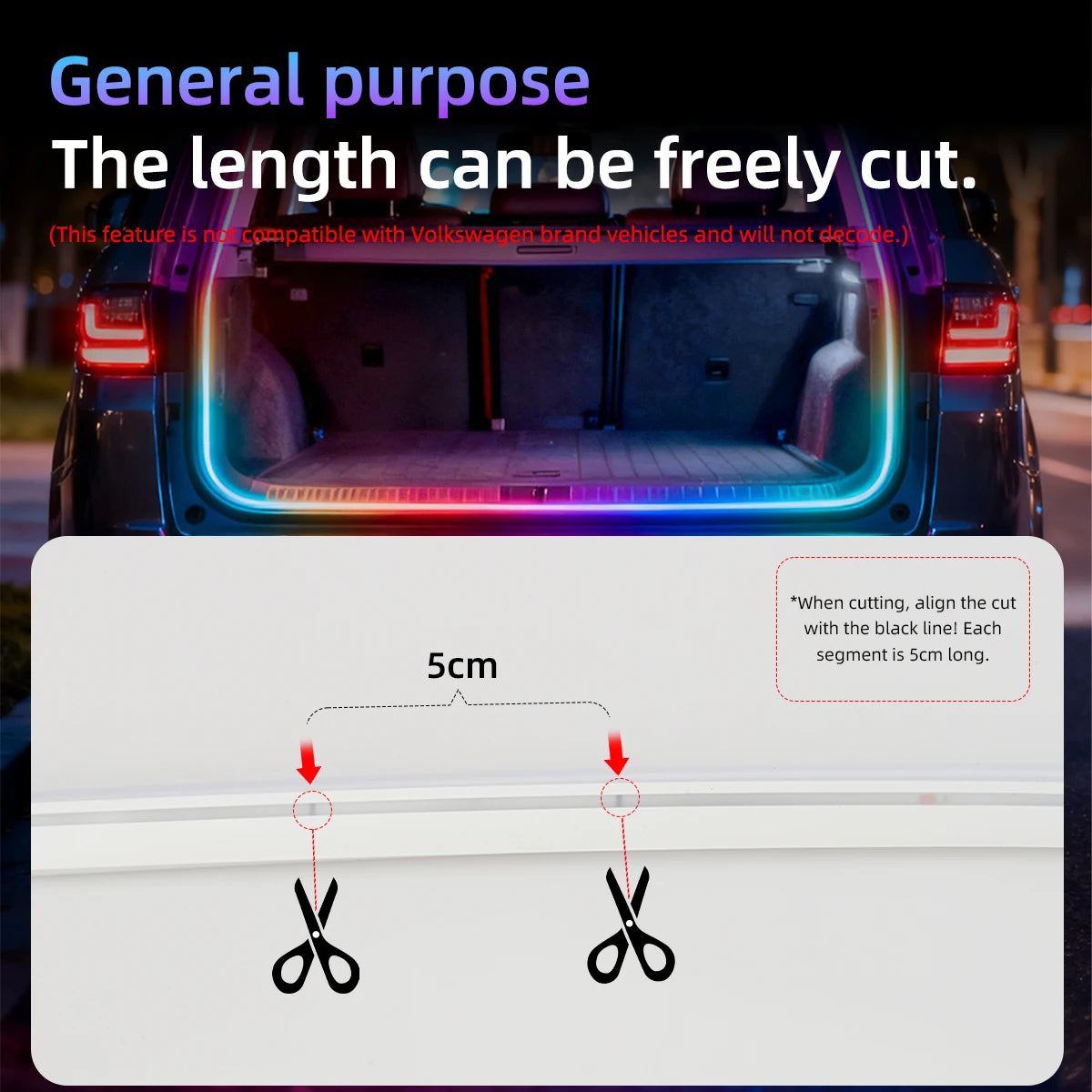 LuminaTrunk 4M: Dynamic RGB Chasing Strip
