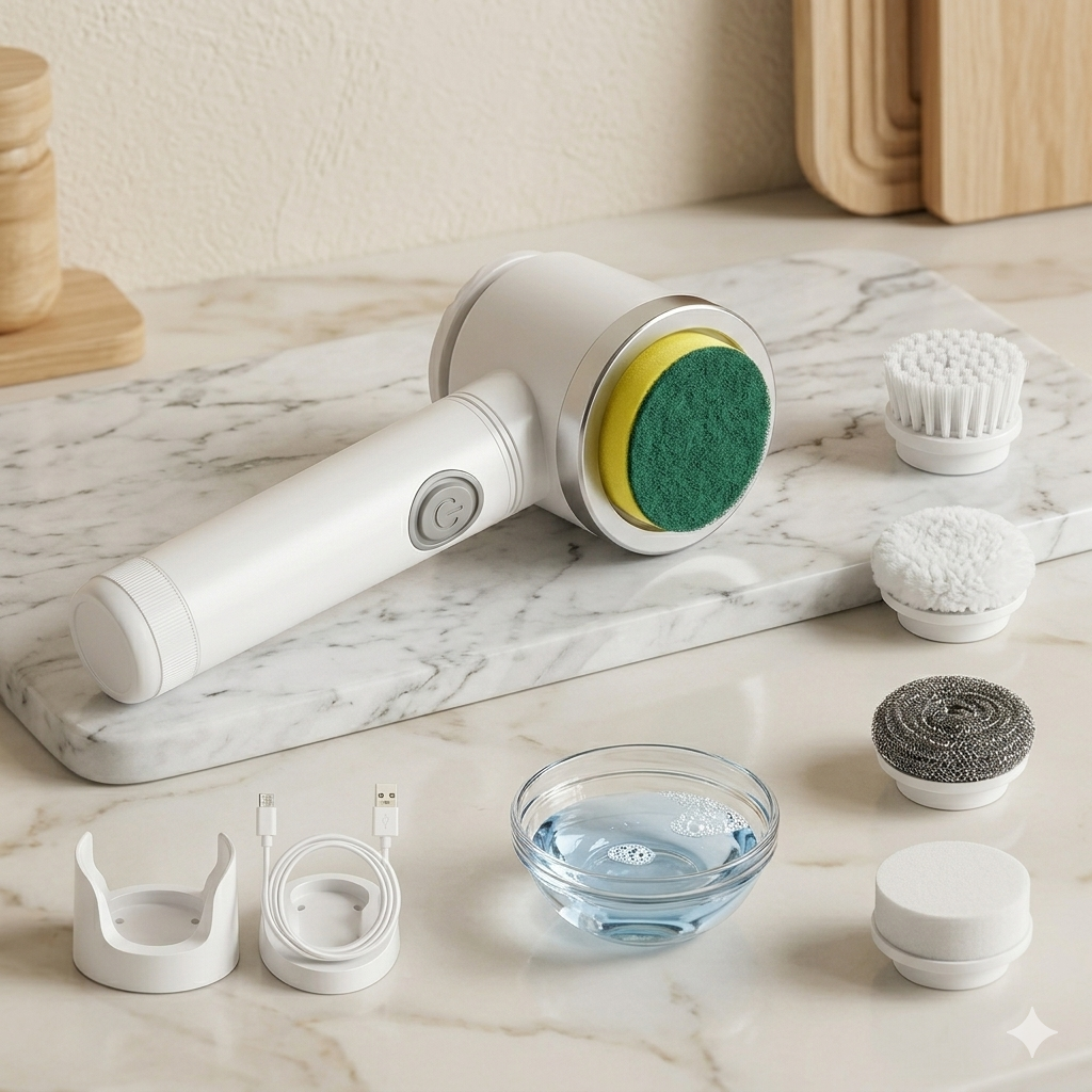 Magic 5-in-1 Electric Power Scrubber: Clean Anything in Seconds! ✨