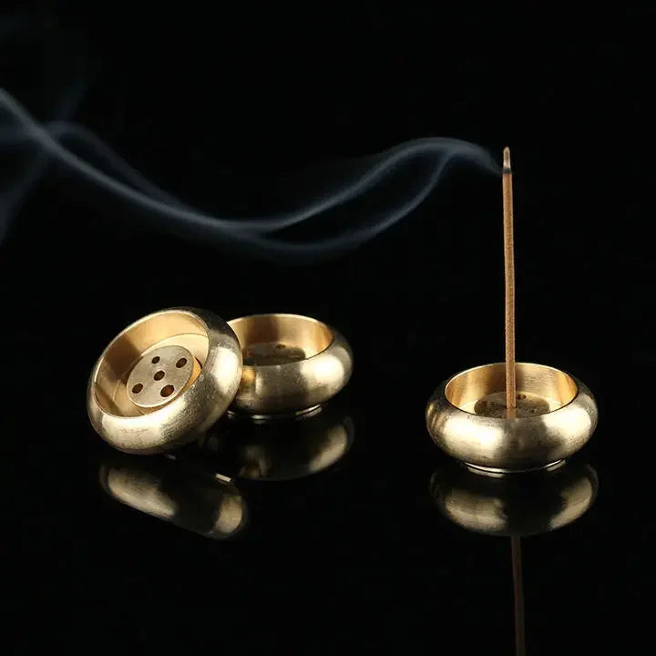 Antique Bronze Lotus Incense Dish