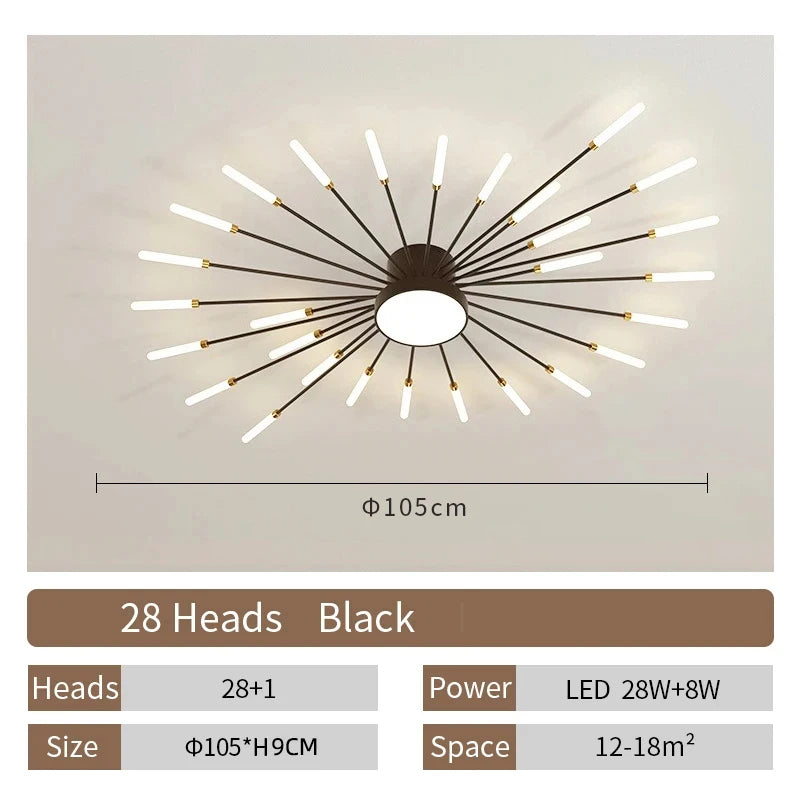 Modern Fan-Shaped LED Ceiling Light