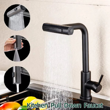 Waterfall Pull-Out Kitchen Mixer