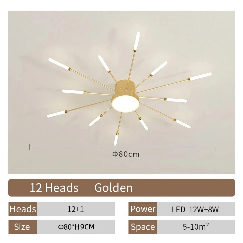 Modern Fan-Shaped LED Ceiling Light
