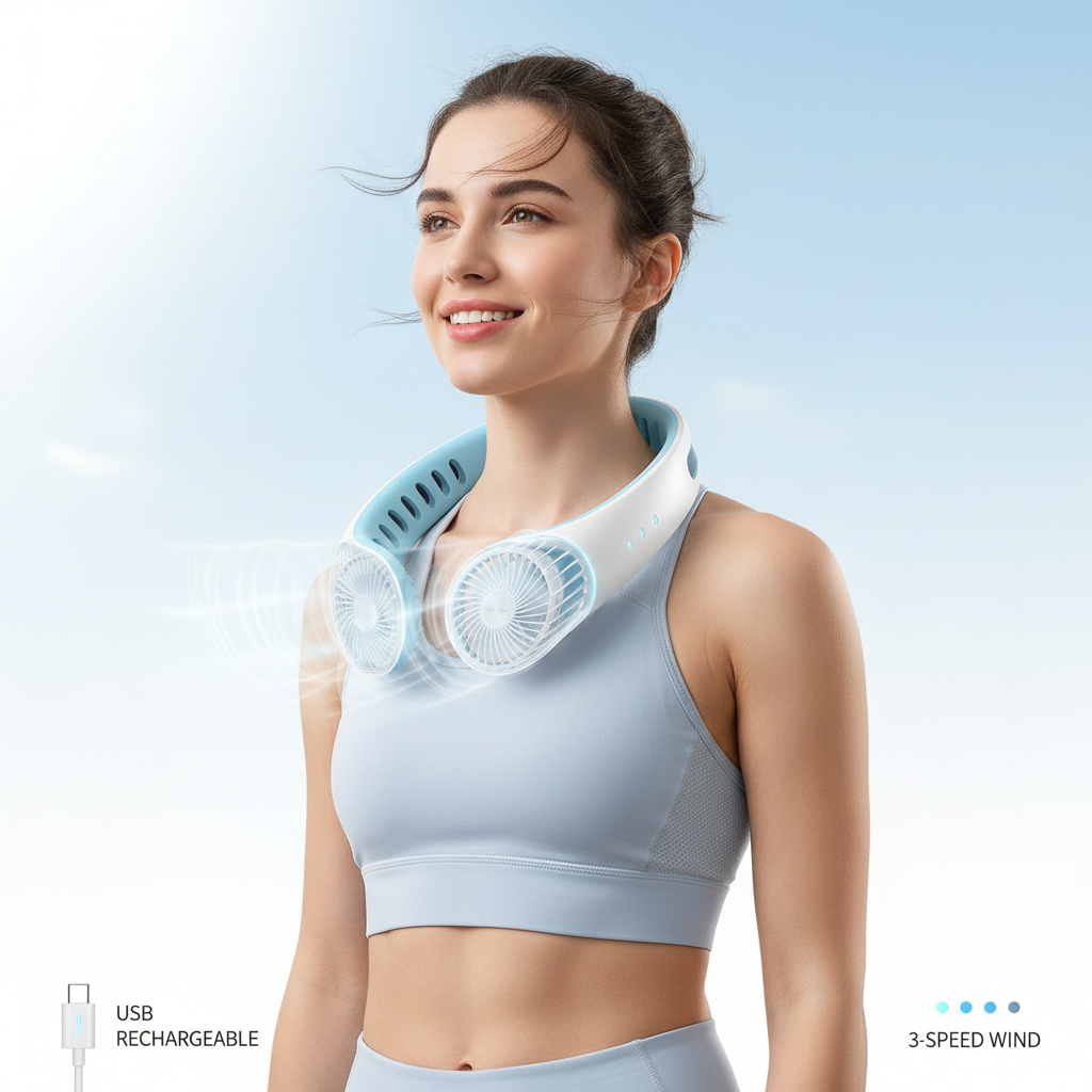 Neck Fan – 360° Cooling Hands-Free Portable Fan